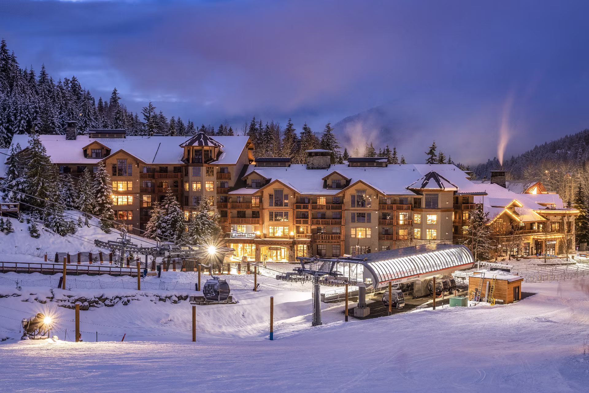 First Tracks Lodge by Creekside Gondola in Whistler, BC
