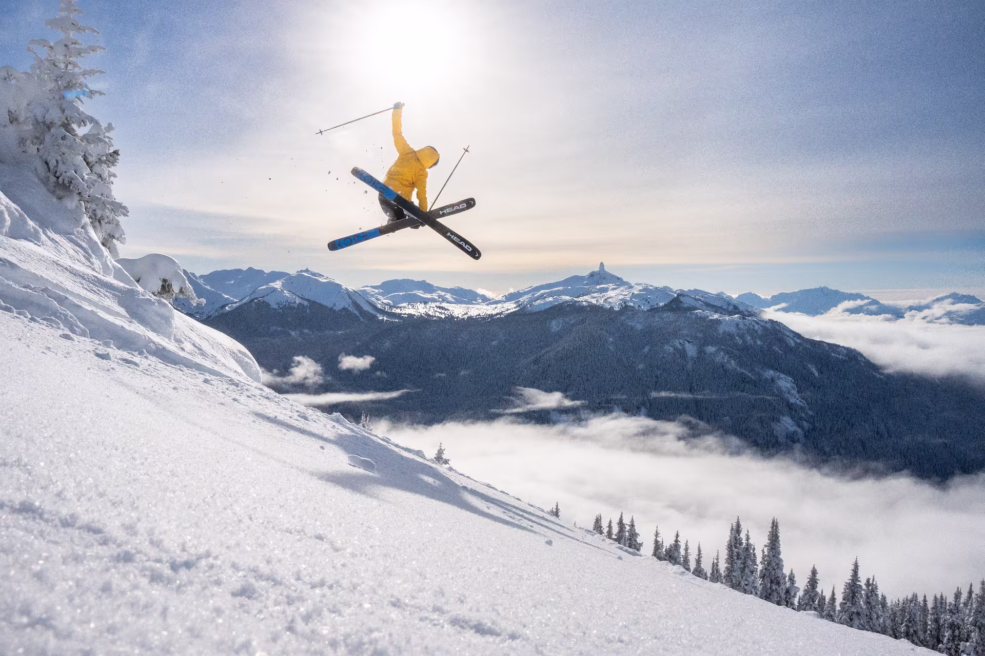 Skier Taking Air Whistler Blackcomb