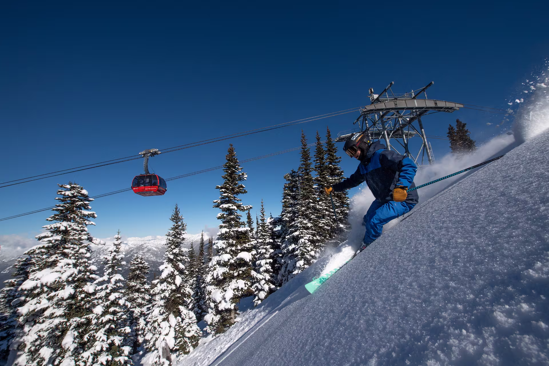 Skiing Alpine Powder Whistler Mountain