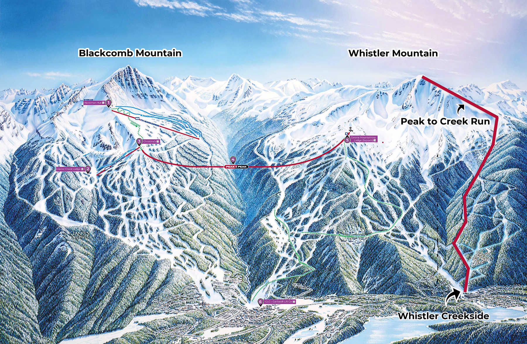 Whistler Peak To Creek Ski Run