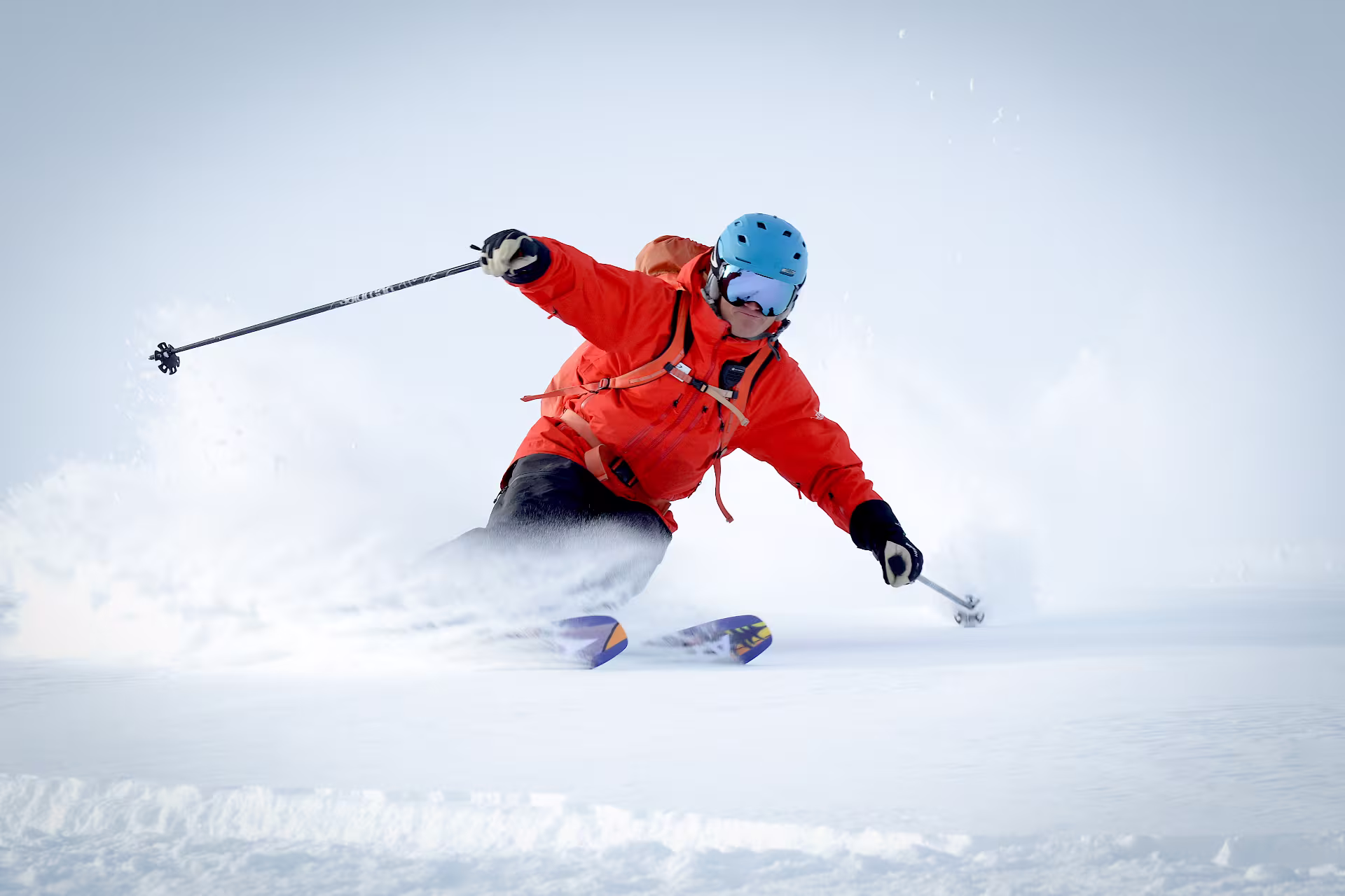 Backcountry Skiier On Mountain In Whistler, Bc, Canada
