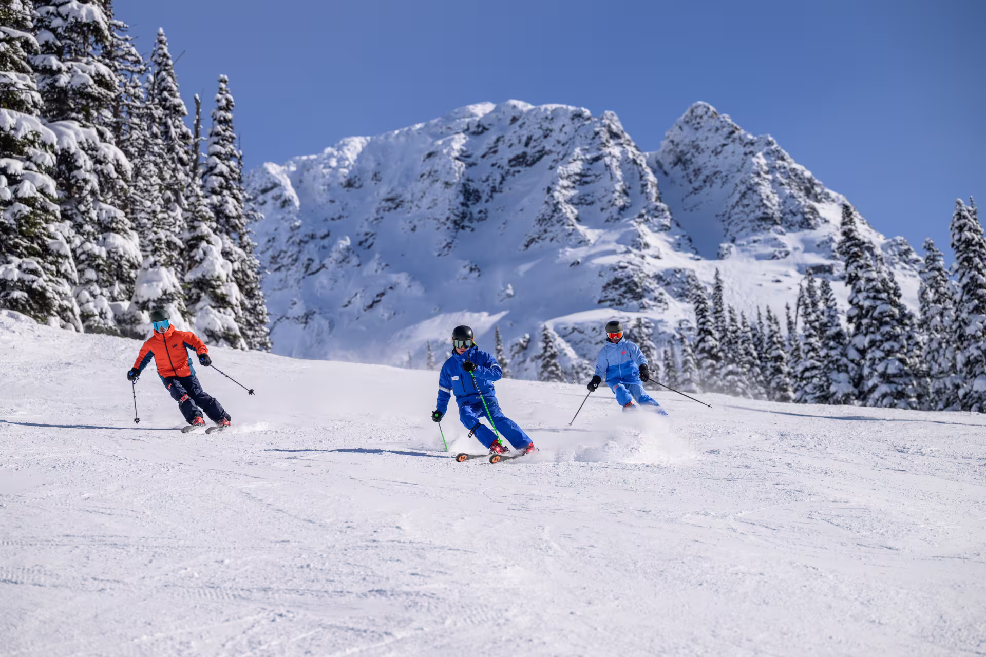 skiiers on Whistler Blackcomb