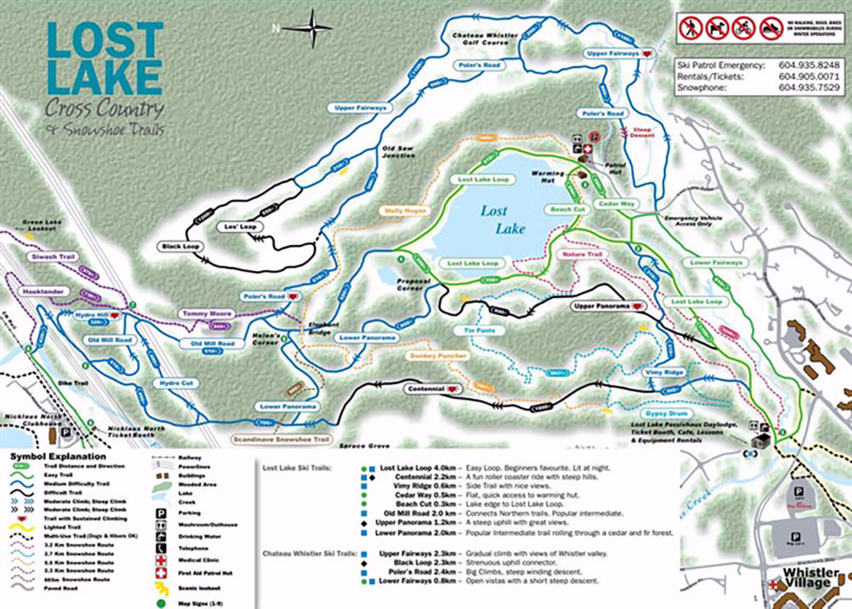 Whistler Lost Lake Xc Trails Map
